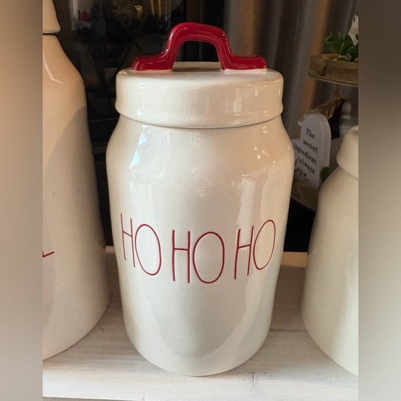 Rae Dunn Holiday Canister Set with Red Handles - Picture 4 of 8